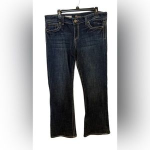 KUT FROM the Kloth Blue jeans Natalie High Rise waist Bootcut thick stit…